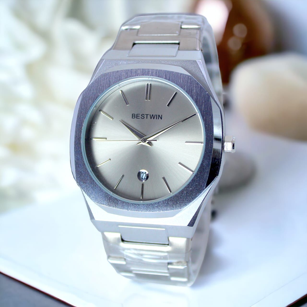 Bestwin Mens Watch Stainless Steel Date Adjustable( 1 Year Machine Warranty )
