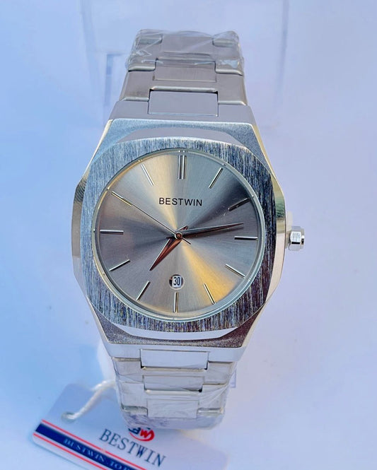 Bestwin Mens Watch Stainless Steel Date Adjustable( 1 Year Machine Warranty )